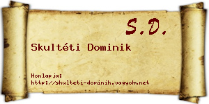 Skultéti Dominik névjegykártya