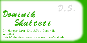 dominik skulteti business card